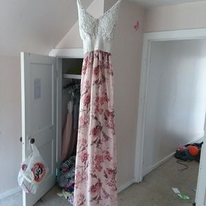A floor length dress